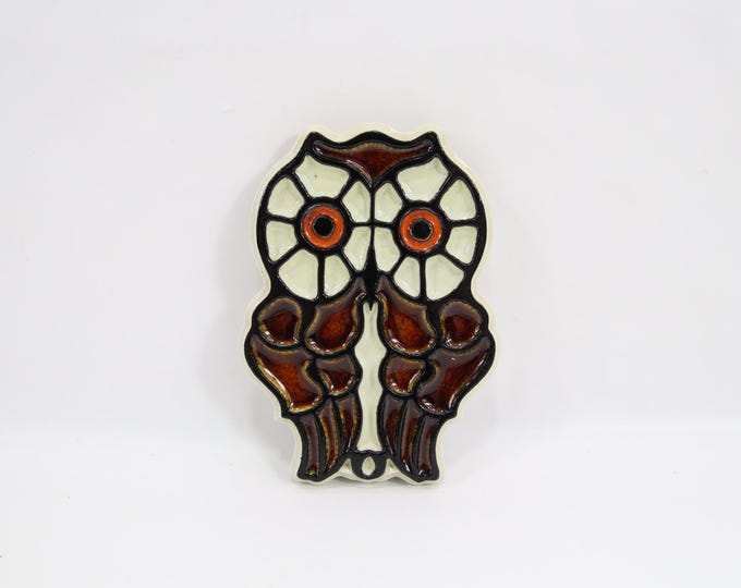 Mid Century Norwegian Porcelain Wall Relief 1960s | Konrad Galaaen for Porsgrund | Studio Owl Figure