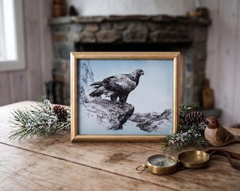 Vintage Jan Petter Bratsberg Porcelain Art Print 1990 | Framed Capercaillie Wood Grouse Plaque | Signed Limited Edition 940/1000