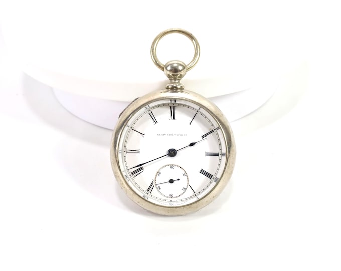 Elgin National Pocket Watch 1886 Key Wind Key Set Hunter Case 11 Jewels Gilded Movement