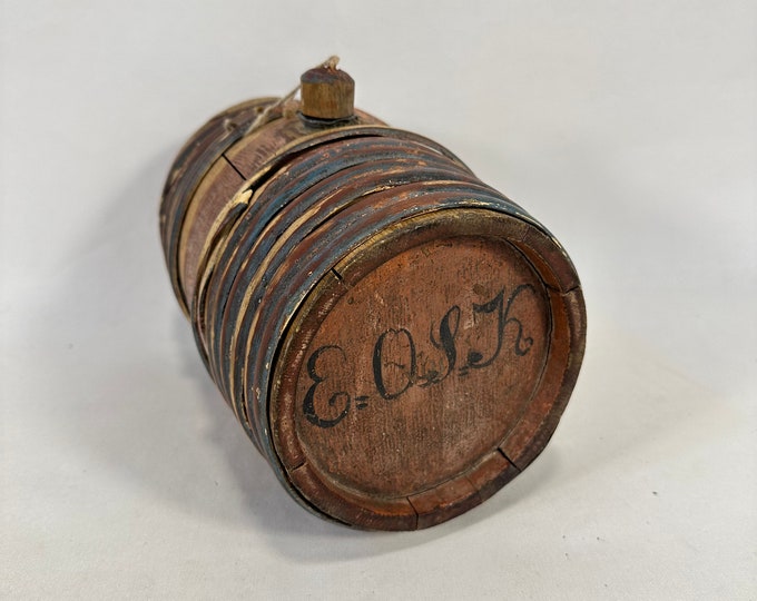 Handcrafted 19th Century Norwegian Liquor Barrel - Unique Nordic Gift for Collectors
