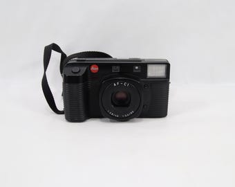 Vintage Leica AF-C1 35mm Film Camera | Japan Made Compact Point and Shoot | Tested Shutter Flash Fires Battery Included