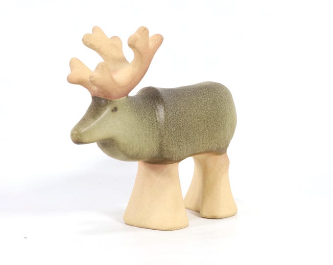 Lisa Larson Figurine | Stoneware Moose | Skansen Series | Scandinavian Art | Gustavsberg Sweden | Collector's Item