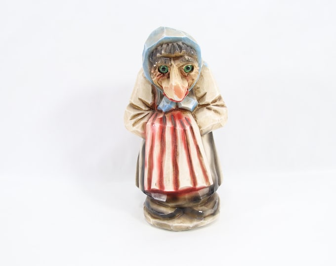 Vintage 1965 Gino Manca Troll Figurine | Norwegian Folk Art Hand Painted Gypsum Sculpture | Mid Century Scandinavian Collectible Decor