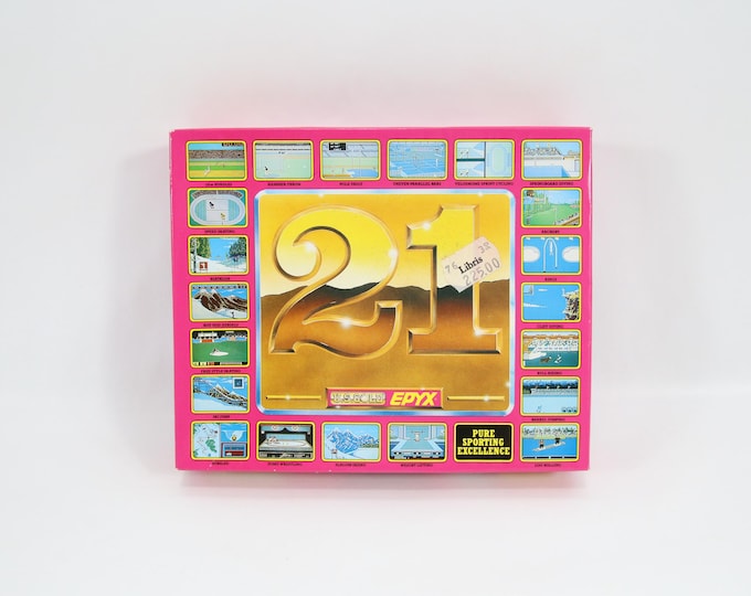 Epyx 21 The Epyx Olympic Challenge | 1990 Commodore 64/128 Cassette Game by U.S. Gold & Epyx | Complete Big Box Set