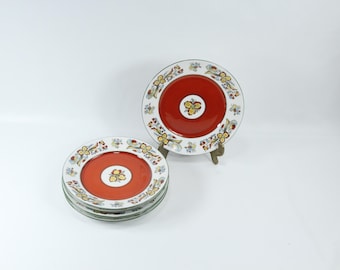 Nordic Rosemaled Porcelain Plate | Hand-Painted Wall Decor | 1950s Porsgrunn | Folk Art | Gift | Dinner plate