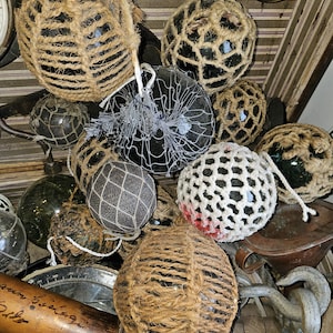 Old Norwegian Fishing Floats | Hand Blown Glass Floats | Maritime Decor | Gift for Maritime Lovers | Housewarming Gift