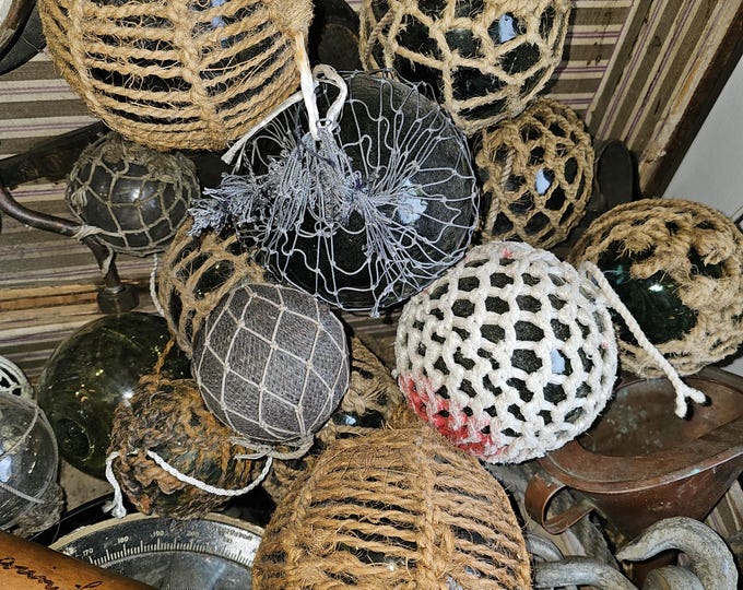 Old Norwegian Fishing Floats | Hand Blown Glass Floats | Maritime Decor | Gift for Maritime Lovers | Housewarming Gift