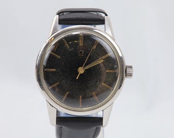 Vintage Omega Seamaster Watch circa 1958 - Cal. 267 Manual Wind, Black Dial, 36mm Steel Case