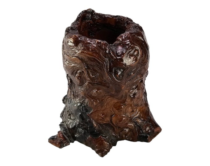 Exquisite Norwegian Hand Carved Burl Bowl - Unique Trinket and Jewelry Box - Norwegian folkart