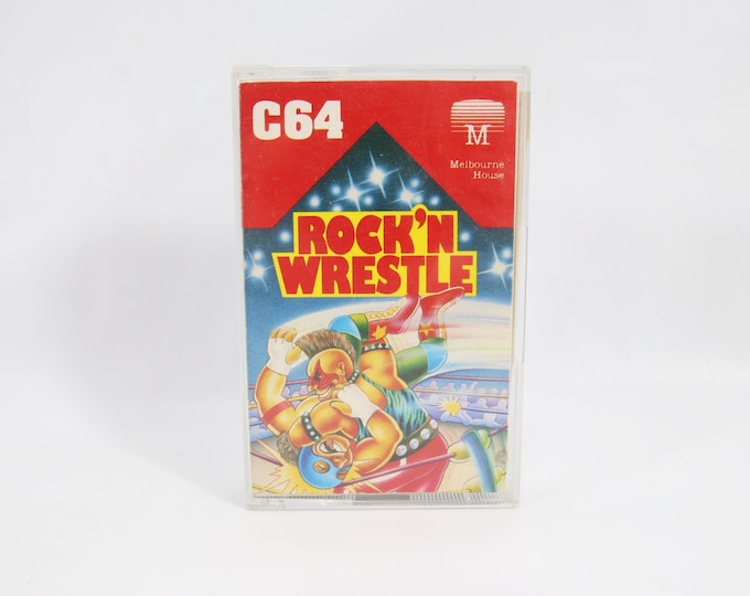 Rock’n Wrestle C64 | 1985 Commodore 64 Cassette Game by Melbourne House | Tested Vintage Wrestling Game | Retro Computer Collectible