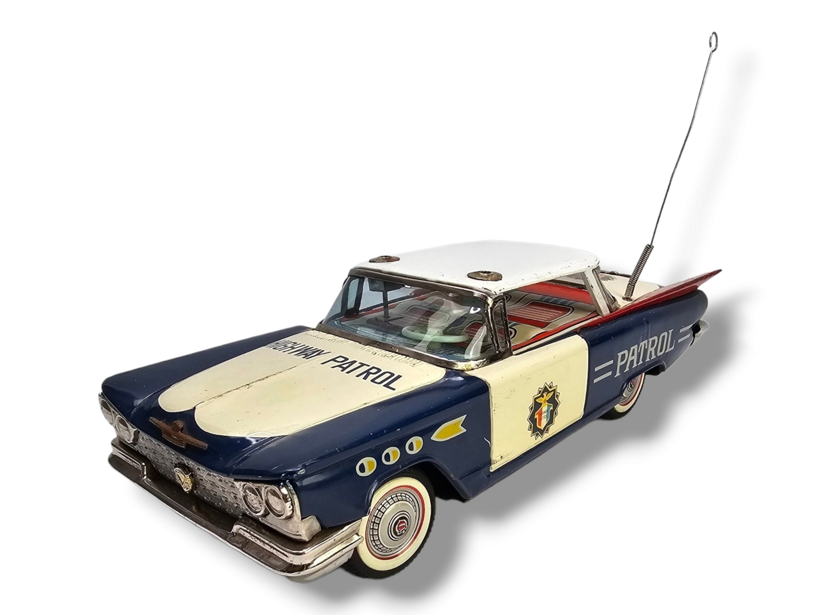 【開店記念セール！】 Vintage Tinplate Toy Police Car From 1950s Japan ミニカー