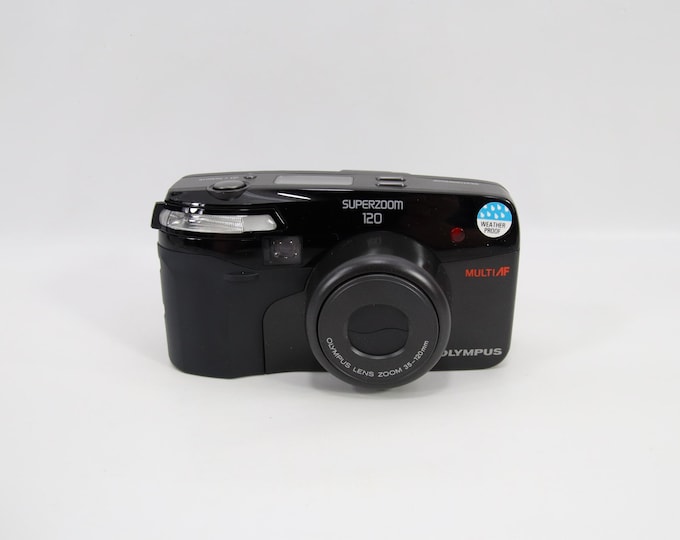 Olympus Superzoom 120 Film Camera with 35-120mm Lens | Vintage Point and Shoot in Box | New Old Stock from Norway | 90s Analog Photo Gift