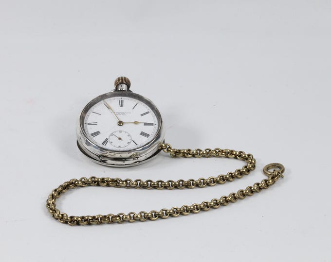 Turn Heads with Vintage Style: Timeless Beauty OMEGA Pocket Watch - Swiss Made Dress Clock with Chain