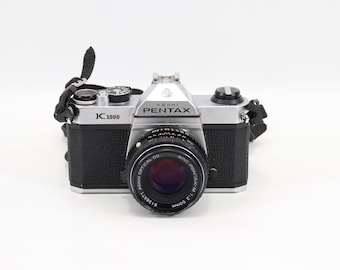 Vintage Asahi Pentax K1000 35mm Camera | SMC Pentax-M 50mm f2 Lens | 1970s Analoge Camera Klassiek Model