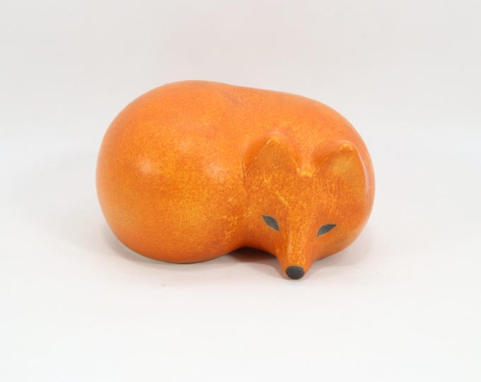 Lisa Larson Small Fox Figurine | Swedish Gustavsberg Stoneware from the Lillskansen Series | Scandinavian Ceramic Art Collectible