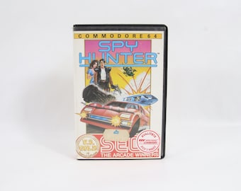 Spy Hunter C64 | 1984 Commodore 64 Cassette Game by Sega Midway | Tested Retro Action Game | Vintage Computer Collectible
