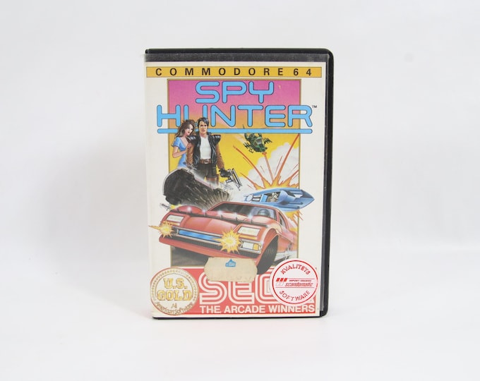Spy Hunter C64 | 1984 Commodore 64 Cassette Game by Sega Midway | Tested Retro Action Game | Vintage Computer Collectible