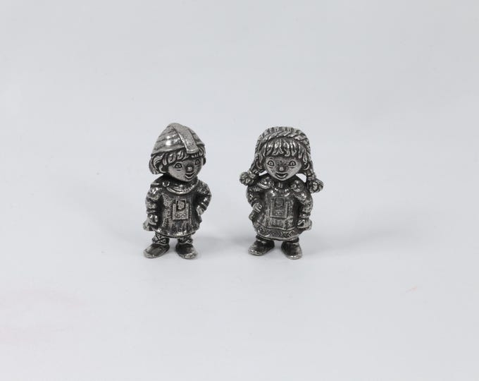 Lillehammer 1994 Pewter Figures | Viking Children Kristin & Håkon | Olympics Collectible | Handmade Gift