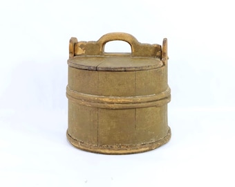 Norwegian Bentwood Tine Box | Antique Scandinavian Folk Art | 1800s Bentwood Design | Nordic Collectible | Heritage Gift