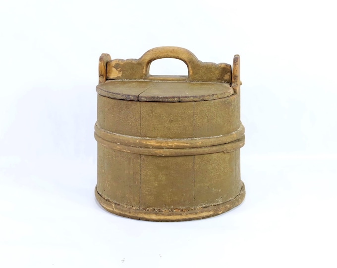 Norwegian Bentwood Tine Box | Antique Scandinavian Folk Art | 1800s Bentwood Design | Nordic Collectible | Heritage Gift