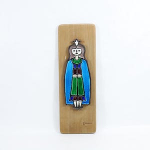 Norwegian Konrad Galaaen Art Tile | 1970s Porsgrund Porselen | Retro Palette Tile | Scandinavian Home Decor