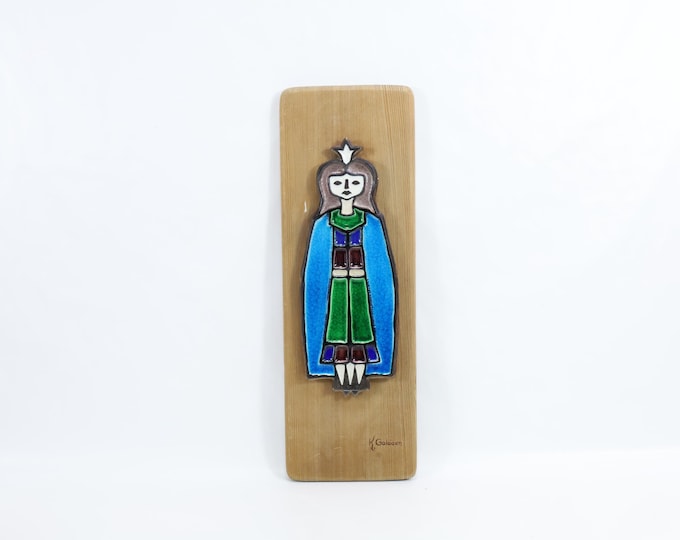 Norwegian Konrad Galaaen Art Tile | 1970s Porsgrund Porselen | Retro Palette Tile | Scandinavian Home Decor