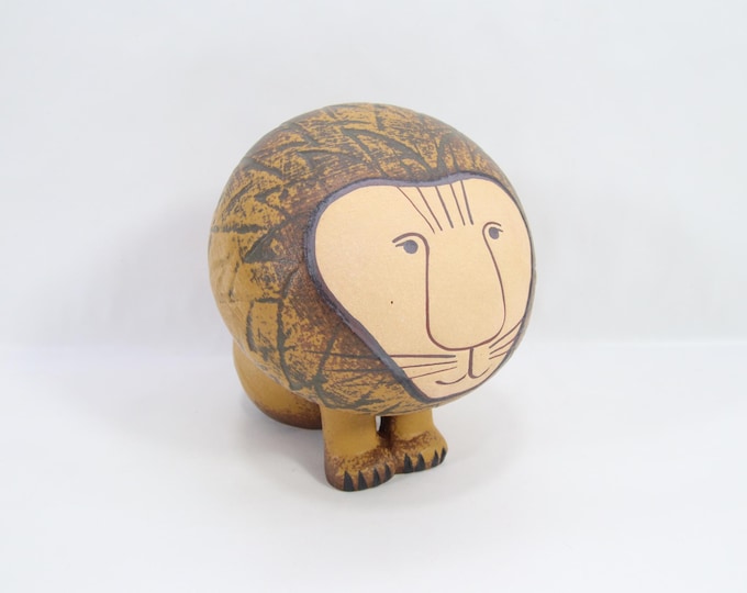 Lisa Larson Lejon Midi Medium Lion Figurine | Vintage Scandinavian Ceramic Art from Gustavsberg Sweden | Mid Century Nordic Animal Decor