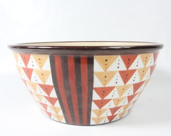 Vintage Porsgrunn Porcelain Bowl by Nora Guldbrandsen, 1940s Hand-Painted Design - Norwegian Folk Art