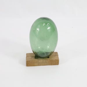 Norwegian Hand-Blown Oval Glass Float | 1920s Maritime Collectible | Nautical Decor | Nordic Heritage Gift