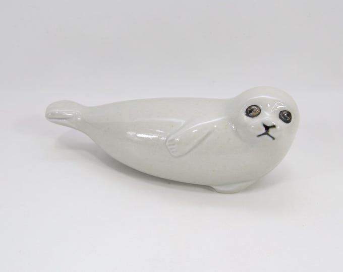 Lisa Larson Seal Figurine | Swedish Gustavsberg Stoneware from Lillskansen Series | Scandinavian Ceramic Art Collectible