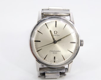 Vintage Omega Seamaster 600 Wristwatch | Swiss Manual Wind Watch With Steel Bracelet | Classic Silver Dial From 1960s