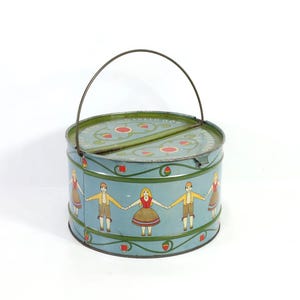 Vintage Norwegian Tin Box 1940s | Norwegian Craftsmanship | Bunad Decoration | Kiellands Collectible | Rare Find