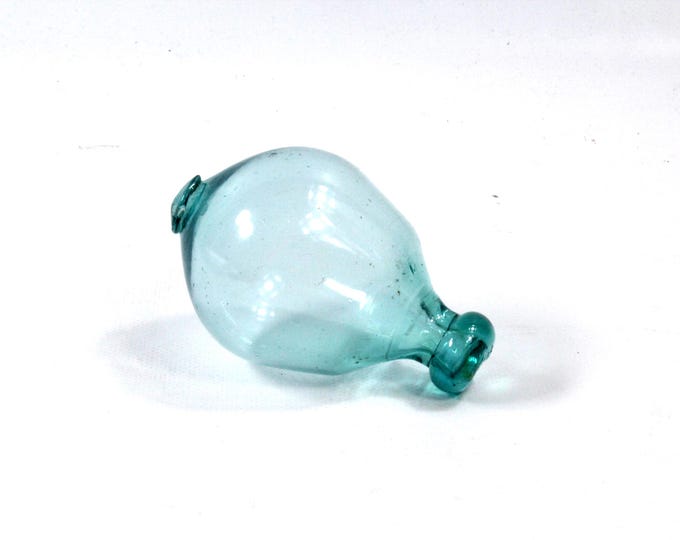 Very rare small Sea Blue Norwegian Glass Float | Rare One Knobbed Model | Hand Blown | Outdoor Decor | Nautical Decor | Coastal Decor
