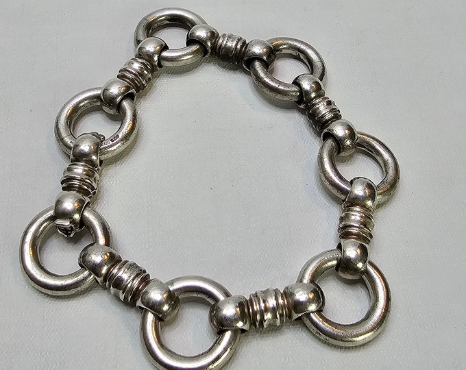 Tiffany and Co sterling silver large cable rope link Bracelet Statement gift for bride to be Vintage German Jewelry