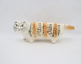 Lisa Larson Stora Zoo Cat Figurine | Vintage Scandinavian Ceramic Art by Gustavsberg Sweden | Mid Century Nordic Animal Decor