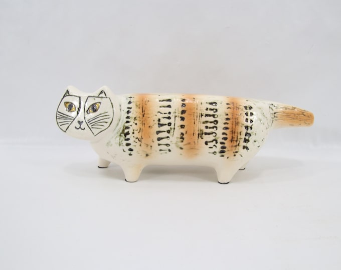 Lisa Larson Stora Zoo Cat Figurine | Vintage Scandinavian Ceramic Art by Gustavsberg Sweden | Mid Century Nordic Animal Decor