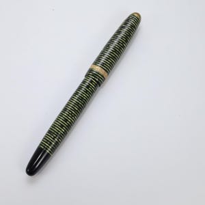 Parker Vacumatic Pluma Estilográfica Vintage Emerald Pearl Años 30 40 Oro 14K Art Deco Coleccionista imagen 4