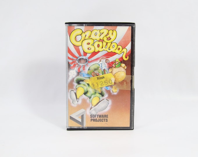 Crazy Balloon C64 | 1983 Commodore 64 Cassette Game by Software Projects | Tested Vintage Arcade Classic | Retro Computer Collectible