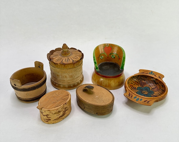 Charming Collection of Miniature Peasant Antiques - A Treasure Trove of Vintage Delights