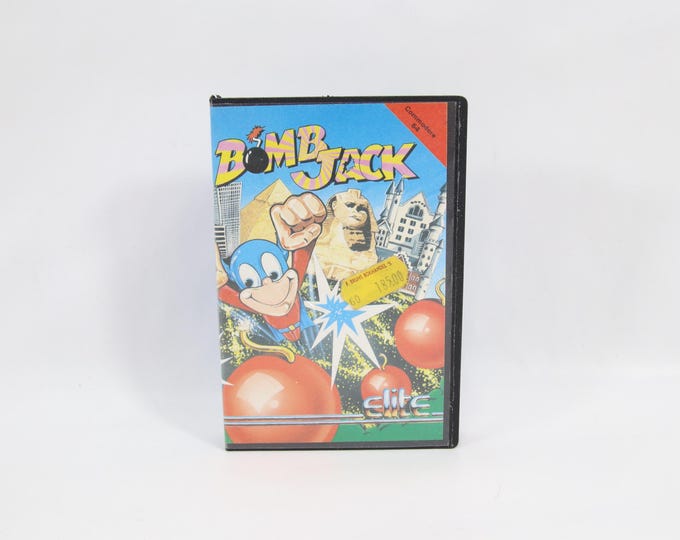 Bomb Jack C64 | 1985 Commodore 64 Cassette Game by Elite Systems | Tested Vintage Arcade Platformer | Retro Computer Collectible