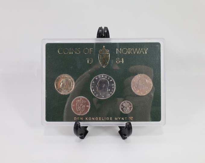 Norway 1984 Coin Set|Royal Mint Collection|Uncirculated Collectible|History Enthusiast Gift|Rare Coin Set
