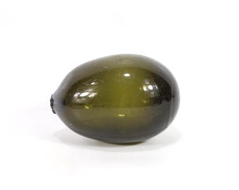 Norwegian Glass Float 1800s | Hadeland Glass Buoy | Antique Nautical Decor | Collector's Maritime Treasure