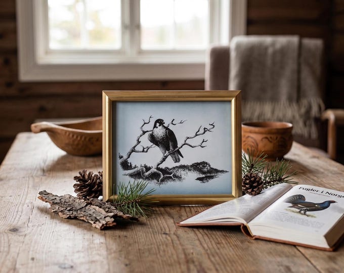 Vintage Jan Petter Bratsberg Porcelain Art Print 1986 | Framed Black Grouse Plaque | Signed Limited Edition 593/1000 Forest Bird
