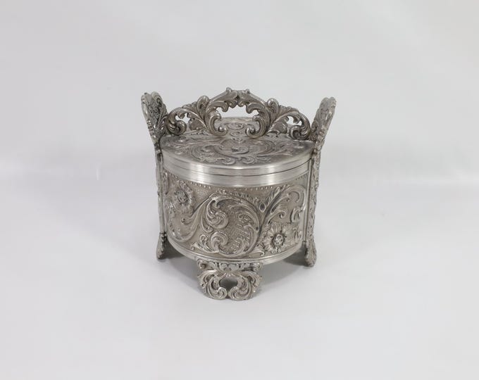 1970s Norwegian Eik Pewter Box | Ekantus Pattern Metalwork | Scandinavian Craftsmanship | Collectible Gift