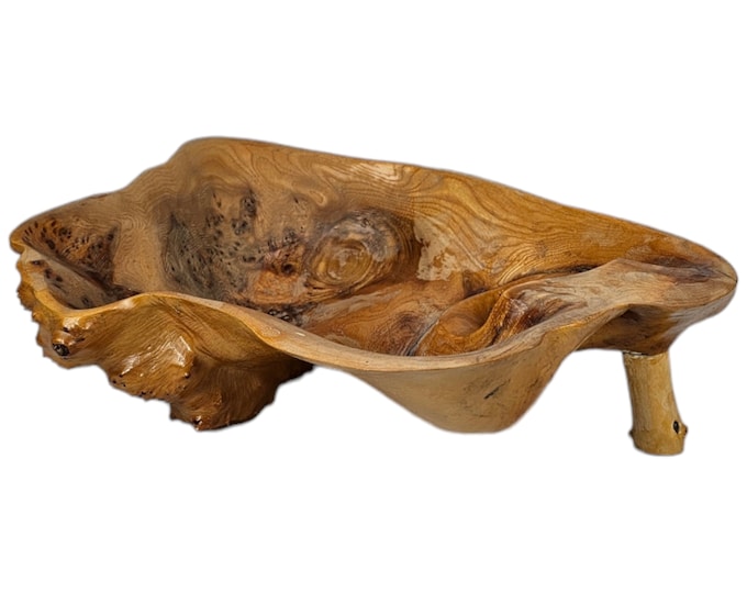Unique Birch Wood Burl Bowl - Vintage Handcrafted Decor for Kitchen or Living Room - Vintage Norwegian candy bowl