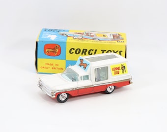 Corgi Toys 486 Kennel Service 1960s | Chevy Impala Wagon | Diecast Model with Dogs & Box
