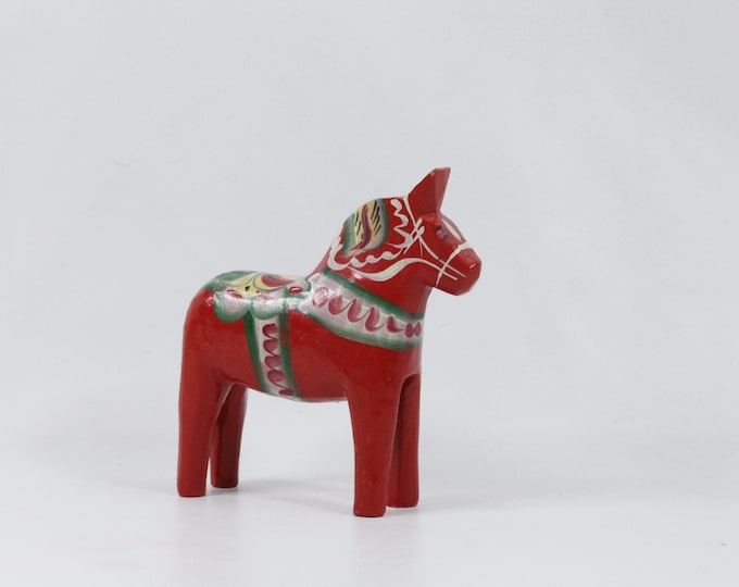 Handcrafted red Dala Horse from Dalarna, Sweden - Traditional and Original Swedish Folk Art
