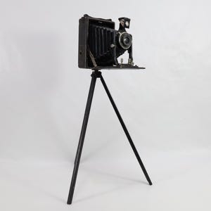Vintage Actus Folding Camera | 1900s Camera with Stand | Historical Decor Piece | Photography Collectible | Gift for Camera Enthusiast