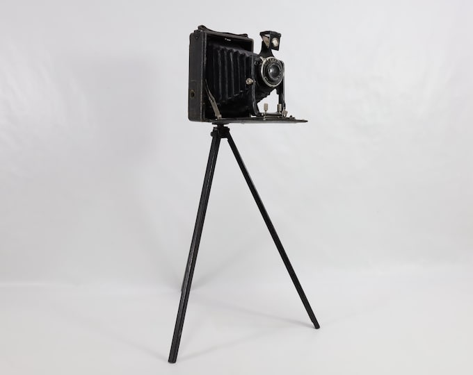 Vintage Actus Folding Camera | 1900s Camera with Stand | Historical Decor Piece | Photography Collectible | Gift for Camera Enthusiast