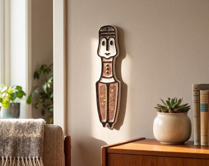 Huge Vintage Porsgrund Studio Galaaen Norway Ceramic Wall Plaque | Konrad Galaaen Design | Mid Century Modern Art | Norwegian Stoneware Art